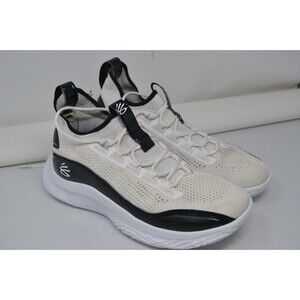 Under Armour Curry 8 FLOW White Patent 3024785-111 Sz M 10.5 W12 Basketball Shoe